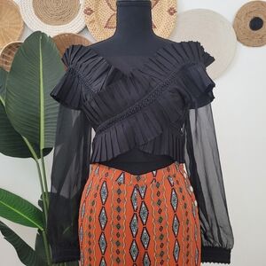 Off shoulder Black blouse-XSmall